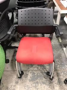 Global Sonic 6574 Stacking Armchair on Wheels Base with Cushion - Photo 2