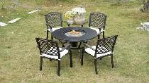 Brand New 5pcs Round Cast Aluminum Dining Set BBQ Table $1499 - Photo 2