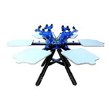 M662L 6 Color 6 Station Screen Printing Press Machine 006366