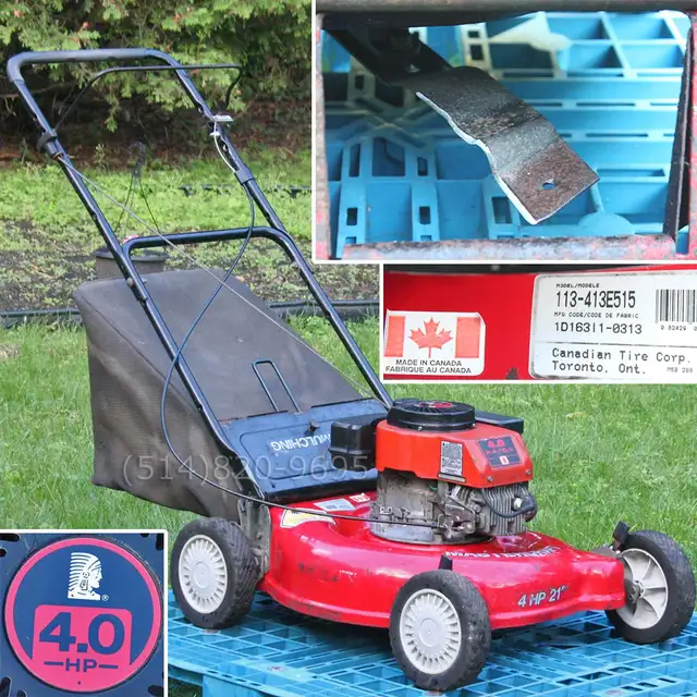 Tondeuse à gazon 21' Mastercraft 188cc 4hp sac gas lawn mower