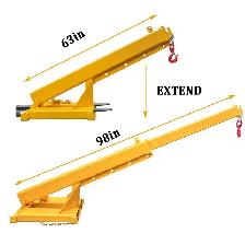 2T Forklift Mobile Crane Extension Hoist Jib Boom Hook 170055 - Photo 4