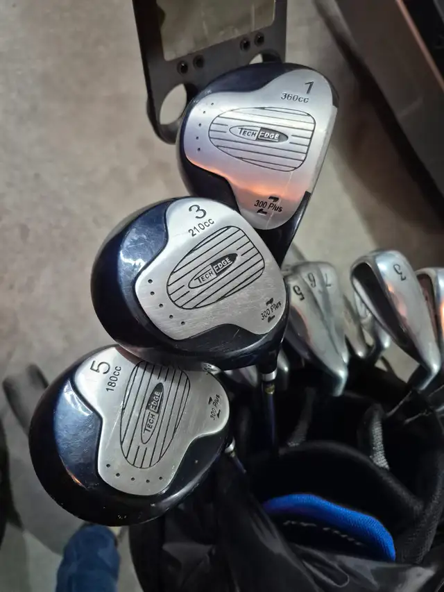 Golf clubs, bag & cart