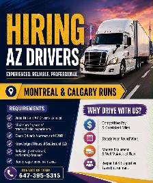 HIRING AZ DRIVERS CANADA WIDE