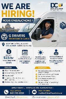 G DRIVERS- Quebec, QC