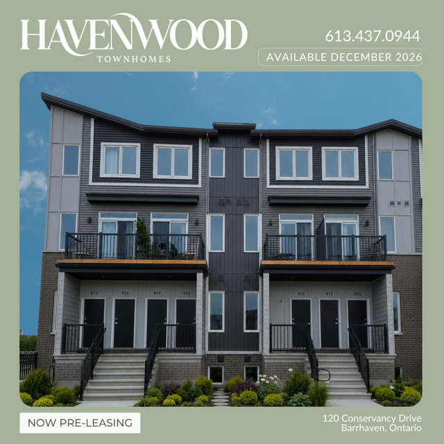 Barrhaven - Havenwood townhouse December 2026