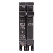 DISJONCTEUR G.E 2 POLE 50 AMPERES NEUF NEW THQP250