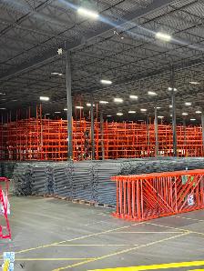 Used RediRack frames 26’ tall. Pallet racking
