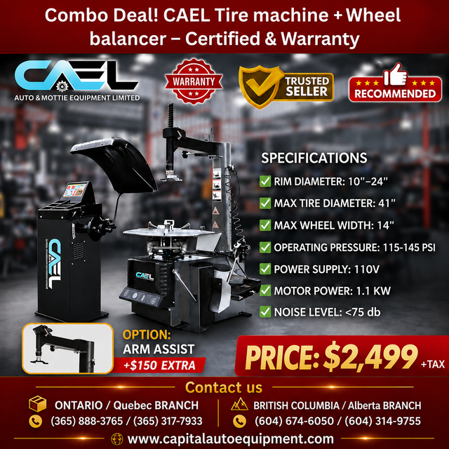 Combo Deal! New CAEL Tire machine  Wheel balancer –Certified &Wa