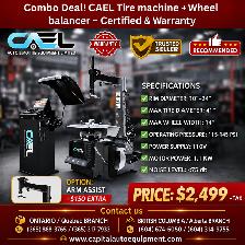 Combo Deal! New CAEL Tire machine  Wheel balancer –Certified &Wa