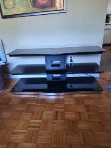 $25 Black Glass Tv Stand Midland