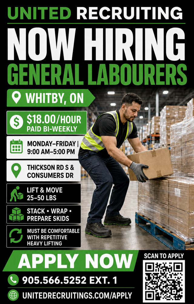 General Labourer – Whitby, Ontario