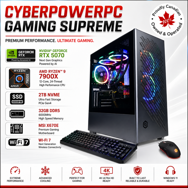 HIGH-END RYZEN 9 GAMING PC – RTX 5070 – READY TO GAME