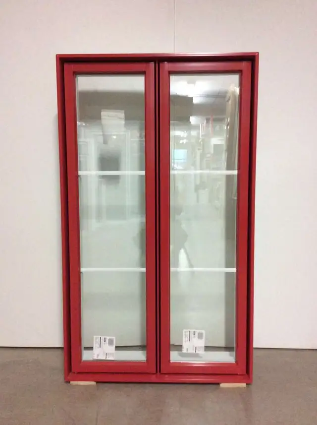 9618FP Fenêtre Fixe PVC Rouge vif Carrelage 1×3 33 1/4 x 57 1/4