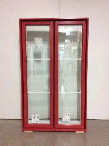 9618FP Fenêtre Fixe PVC Rouge vif Carrelage 1×3 33 1/4 x 57 1/4