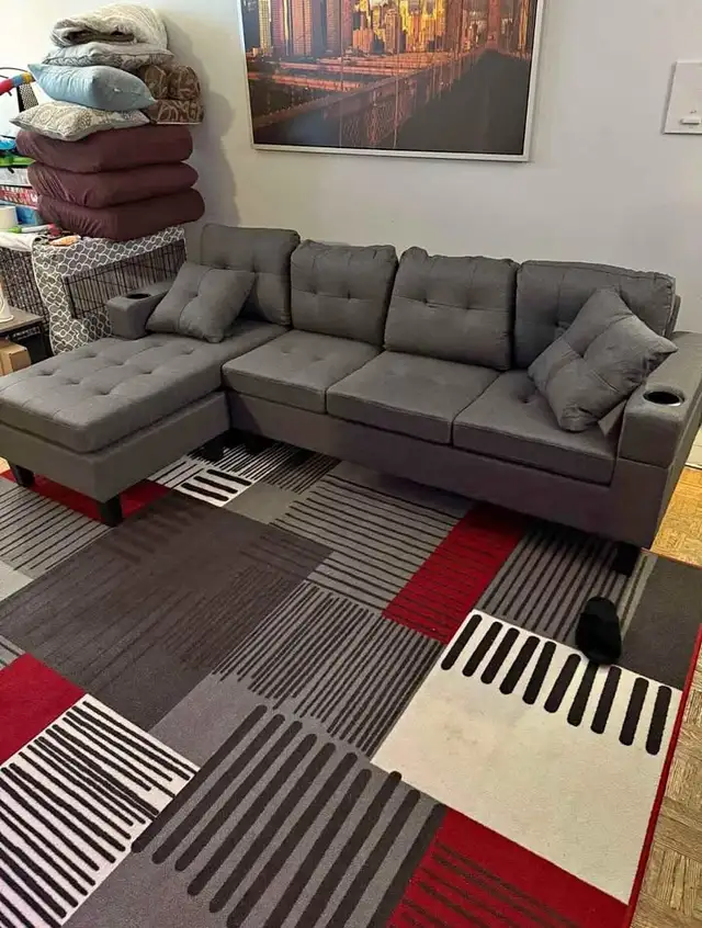 Modern 4 Seater Fabric Sofa-Free Delivery & Cash On Delivery