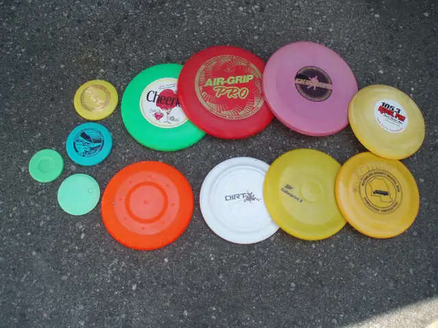 FRISBEES  -  LARGE AND SMALL