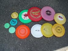 FRISBEES  -  LARGE AND SMALL