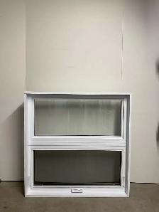 10455JBP Fenêtre Jumelée Battant PVC 2 sect 1 ouv45 3/4x45 3/4 - Photo 2