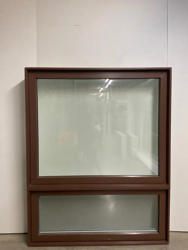 10916JAH Fenêtre Jumelée Auvent HYBRIDE Brun  48 x 60