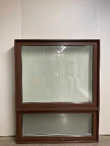 10916JAH Fenêtre Jumelée Auvent HYBRIDE Brun  48 x 60