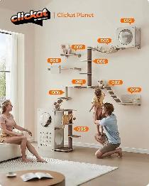 Brand New 10-Piece Wall-Mounted Cat Tree Special $159 - Photo 4