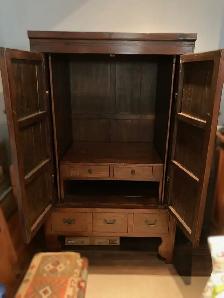 Asian Wedding Cabinet- Brass Plate Front - Storage Cabinet - Photo 2