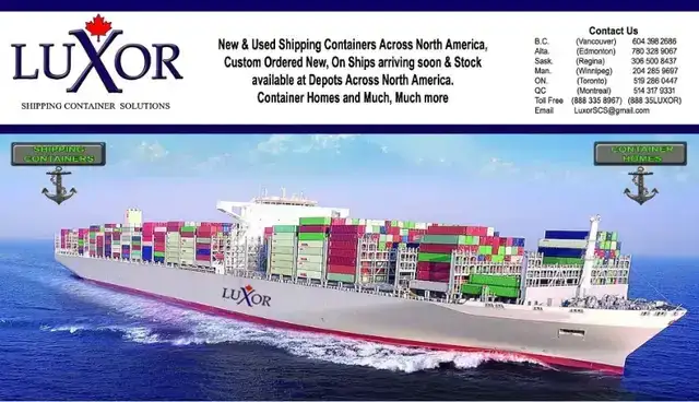 . LUXOR SHIPPING CONTAINERS    (WHOLESALE, AVAILABLE FINANCING)