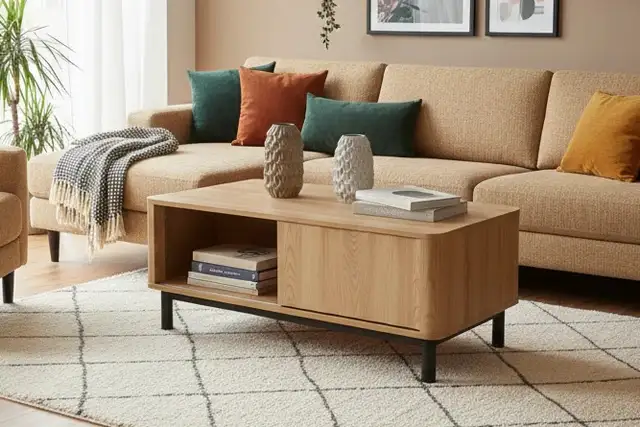 Brand New 2-door Coffee Table with Storage $ 99