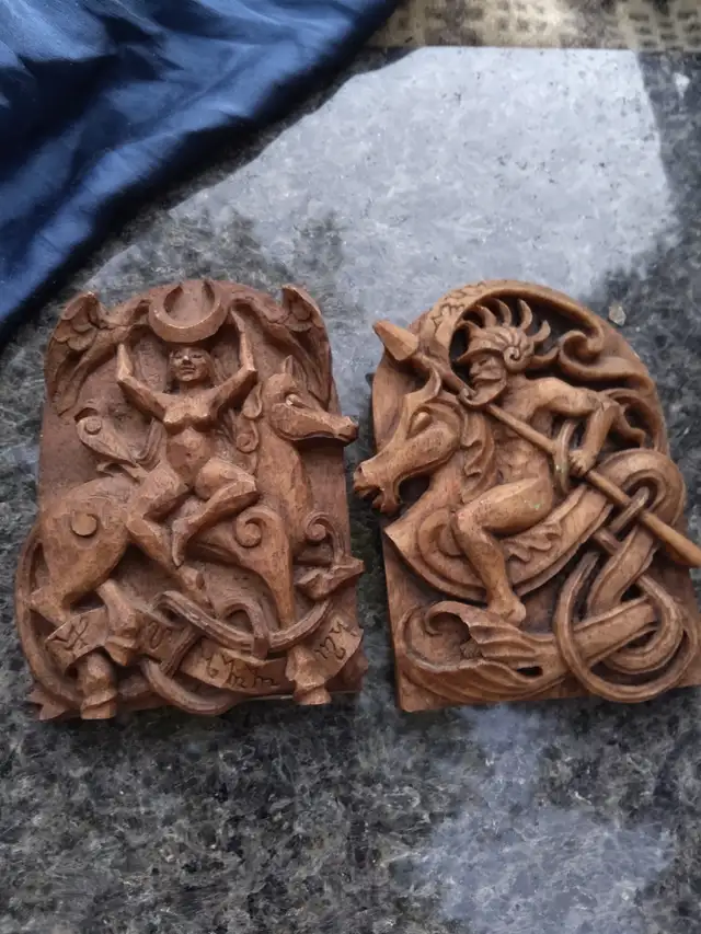 CELTIC GODS Resin Mythological wall plaques by artist Paul Borda