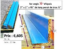 Cadres  fait de :2 Fer angle 3/8’’ x6’’ x 6’’ x 40’’et 2 4x4x1/4 - Photo 3