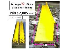 Cadres  fait de :2 Fer angle 3/8’’ x6’’ x 6’’ x 40’’et 2 4x4x1/4 - Photo 5