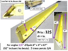 Cadres  fait de :2 Fer angle 3/8’’ x6’’ x 6’’ x 40’’et 2 4x4x1/4 - Photo 9
