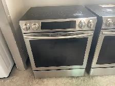 Cuisinière inox encastrable vitro double convections Samsung