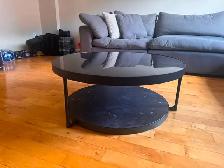 Round Coffee Table with Lower Shelf - Photo 2
