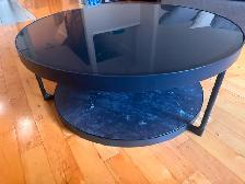 Round Coffee Table with Lower Shelf - Photo 3