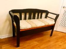 Bench with Seat Storage and Cushion