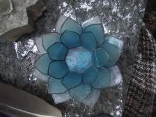 Blue Oyster Shell Capiz Lotus Candle Holder Trio - Photo 8