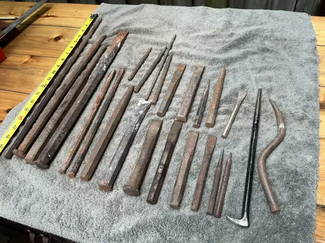 Assorted Masonry/Cement Chisels Lot !