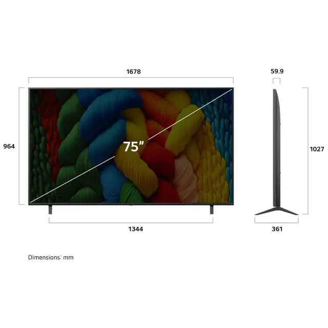 LG 75" NANO80AUA 4K UHD NanoCell Smart TV – webOS – $599.99