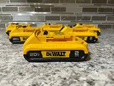 New Dewalt 20V Max 2AH Lithium Ion Batteries