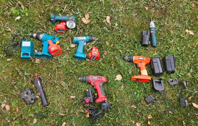 Battery Drills and Flashlight