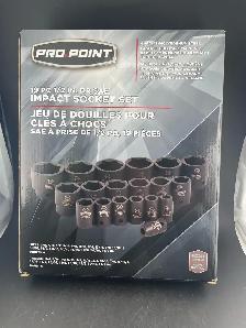 Pro Point 19 Piece 1/2" SAE Impact Drive Socket  Set NEW - Photo 2