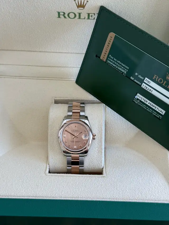 Rolex Datejust Two-Tone Rose Gold MOP Diamond Dial 31mm