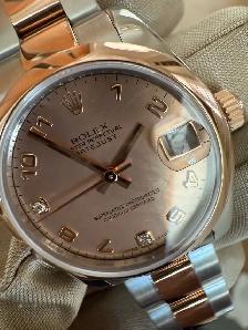 Rolex Datejust Two-Tone Rose Gold MOP Diamond Dial 31mm - Photo 7