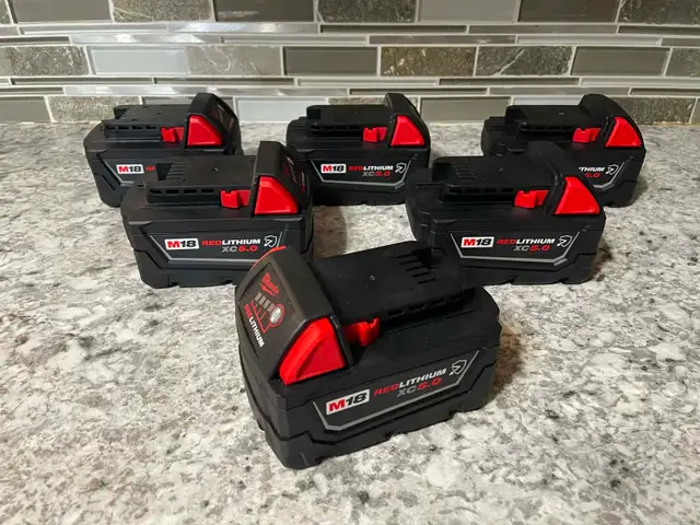 New Milwaukee M18 5AH Oil Resistant XC5.0 Batteries