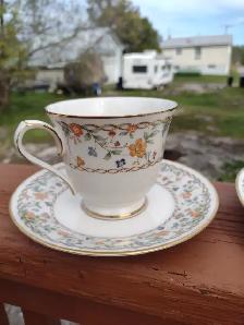 Noritake Meadow Ivory China Cup and Saucer Set - Photo 2