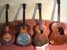 Vintage acoustic guitar collection