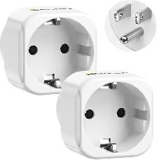 Adaptateur de prise Europe vers Canada blanc