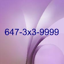 647-3x3-9999 for sale vip phone numbers