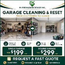 Garage Cleaning & Organization | From $199 |  GTA